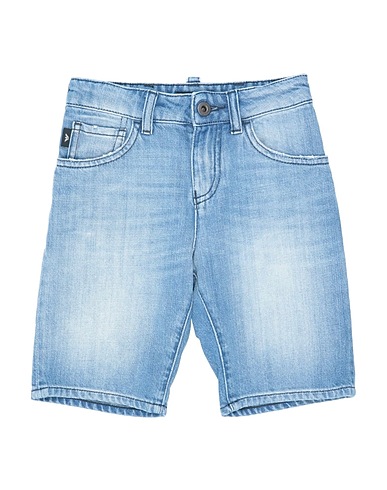 EMPORIO ARMANI Denim shorts Blue 50% Cotton, 50% Lyocell