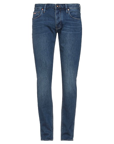 EMPORIO ARMANI Denim trousers Blue 99% Cotton, 1% Elastane