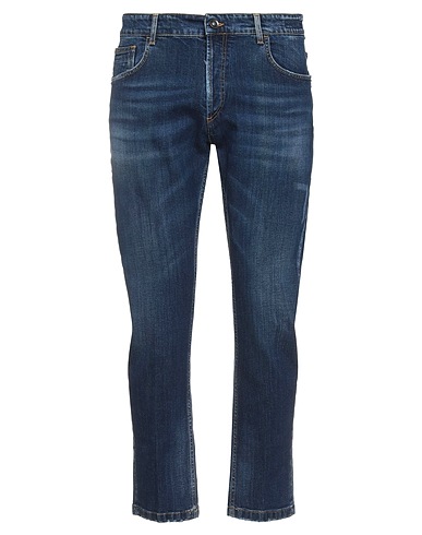 GABARDINE Denim pants Blue 98% Cotton, 2% Elastane