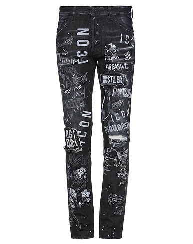 DSQUARED2 Denim trousers Black 98% Cotton, 2% Elastane