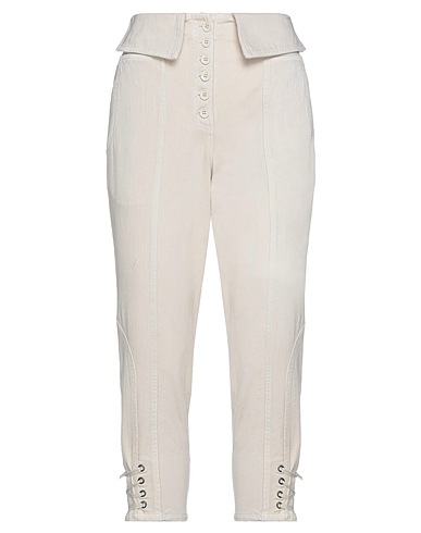 SOALLURE | Ivory Women‘s Denim Pants | YOOX