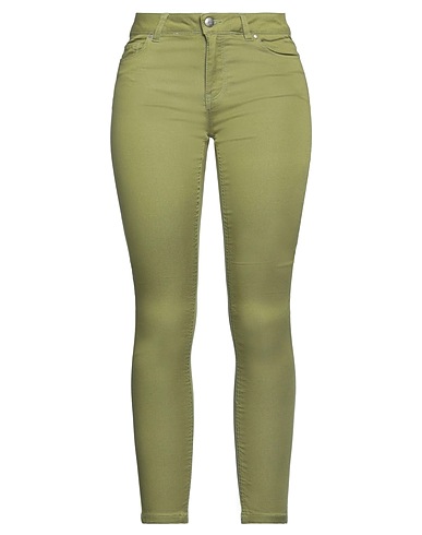 SILVIAN HEACH Denim trousers Military green 62% Cotton, 35% Polyester, 3% Elastane