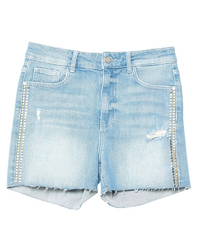 MANILA GRACE Denim shorts Blue 99% Cotton, 1% Elastane
