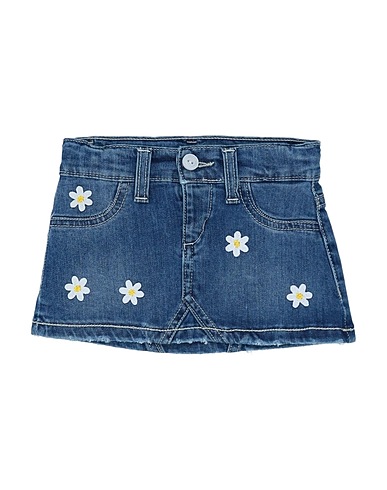 LE BEBÉ Gonna jeans Blu 97% Cotone, 3% Elastan
