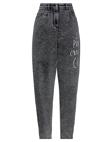 BOUTIQUE MOSCHINO Denim trousers Charcoal 100% Cotton