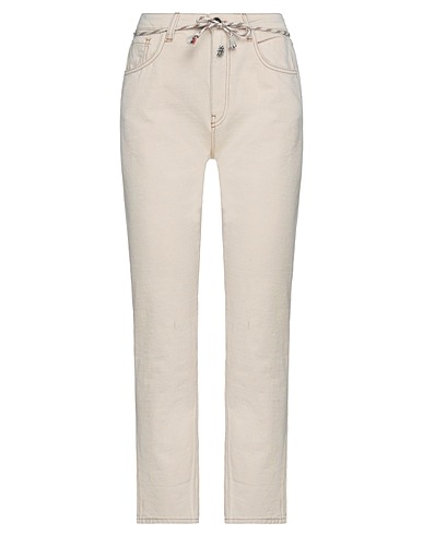 SEMICOUTURE Denim pants Ivory 100% Cotton
