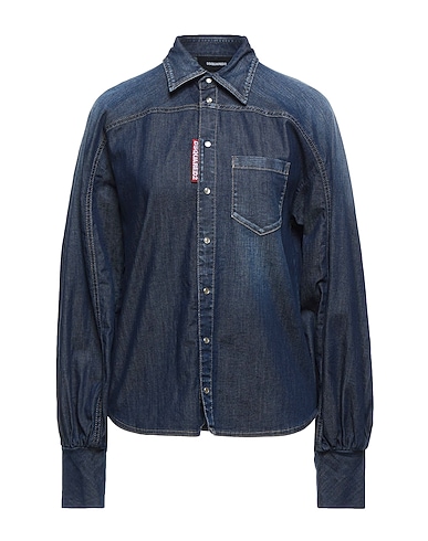 DSQUARED2 Denim shirt Blue 98% Cotton, 2% Elastane