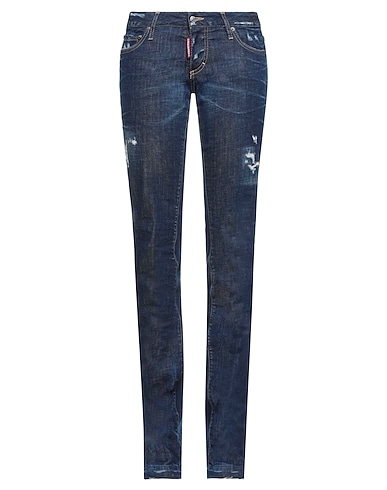 DSQUARED2 Straight leg BLU 98% Baumwolle, 2% Elastan