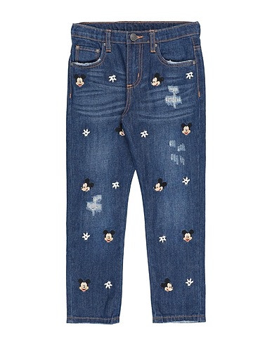 MONNALISA Denim trousers Blue 73% Cotton, 21% Polyester, 6% Viscose