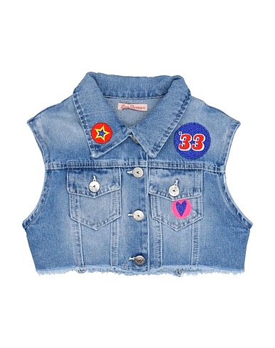 LOVE THERAPY Giubbotto jeans Blu 95% Cotone, 5% Poliestere