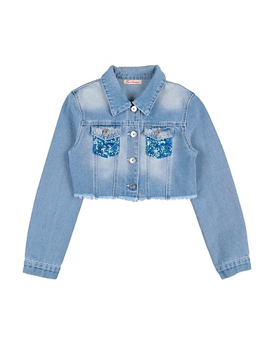 LOVE THERAPY Denim jacket Blue 95% Cotton, 5% Polyester