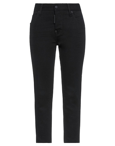DSQUARED2 Jambe droite Noir 98% Coton, 2% Élasthanne