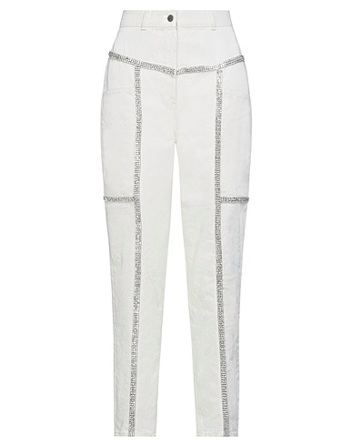 CIRCUS HOTEL Denim trousers White 100% Cotton