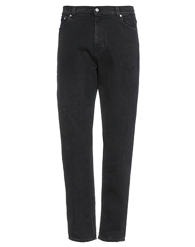 GRIFONI Denim trousers Black 98% Cotton, 2% Elastane