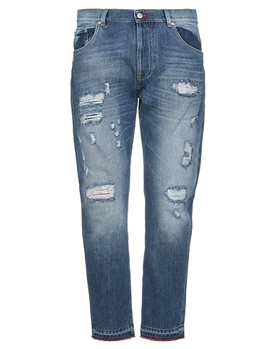 DANIELE ALESSANDRINI Pantaloni jeans Blu 100% Cotone