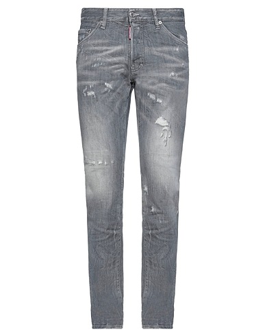 DSQUARED2 Denim trousers Grey 98% Cotton, 2% Elastane, Polyester, PVC - Polyvinyl chloride