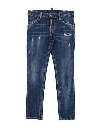 DSQUARED2 Denim pants Blue 98% Cotton, 2% Elastane, Bovine leather