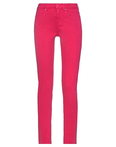 MAISON SCOTCH Denim trousers Fuchsia 100% Cotton