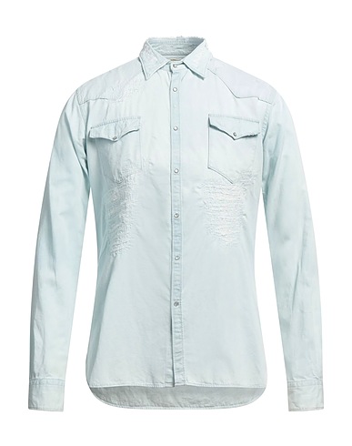 6167 Denim shirt Light green 100% Cotton
