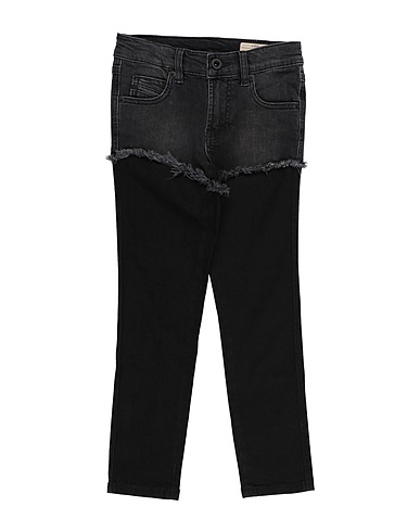 DIESEL Denim pants Black 98% Cotton, 2% Elastane, Soft Leather