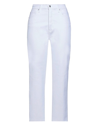 IRO Denim trousers White 99% Cotton, 1% Elastane
