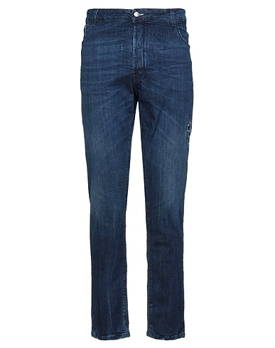 GAZZARRINI Denim pants Blue 93% Cotton, 7% Elastane