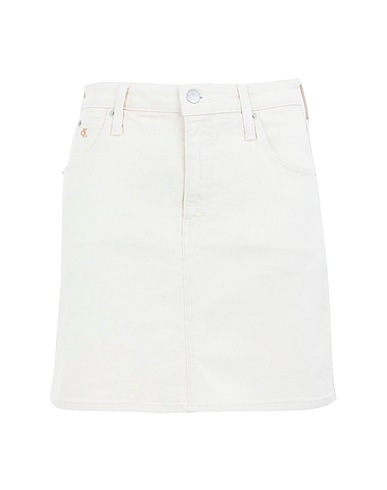 CALVIN KLEIN JEANS Jupe en jean HIGH RISE MINI SKIRT Ivoire 90% Coton, 8% Polyester, 2% Élasthanne