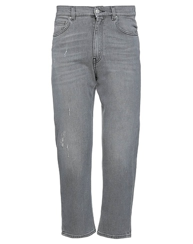 GRIFONI | Grey Men‘s Cropped Jeans | YOOX