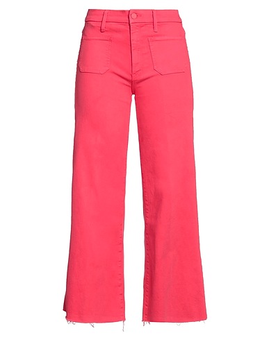 MOTHER Denim trousers Magenta 98% Cotton, 2% Elastane