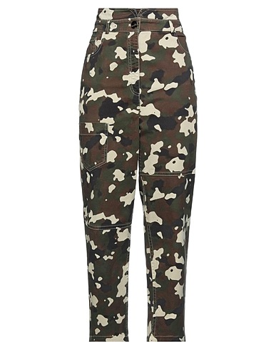 PINKO Casual trouser Military green 97% Cotton, 3% Elastane