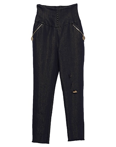 FRANKIE MORELLO Denim pants Blue 98% Cotton, 2% Elastane