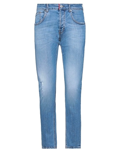 GAëLLE Paris Denim trousers Blue 99% Cotton, 1% Elastane