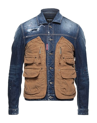 DSQUARED2 Denim jacket Blue 98% Cotton, 2% Elastane