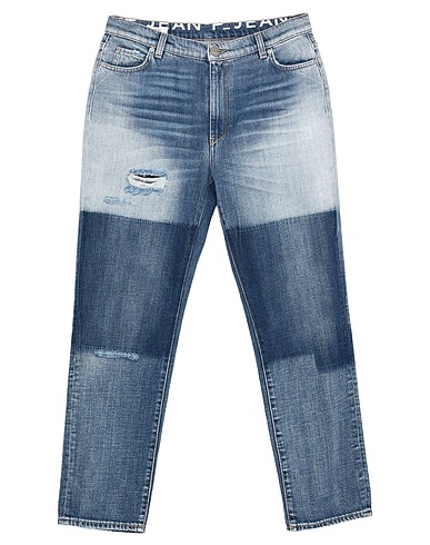 P_JEAN Denim trousers Blue 100% Cotton