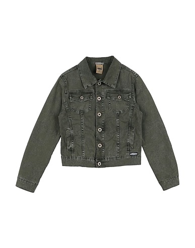 PLEASE Denim jacket Military green 97% Cotton, 3% Elastane