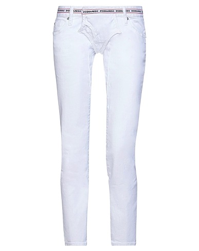 DSQUARED2 Denim trousers White 98% Cotton, 2% Elastane, Polyester