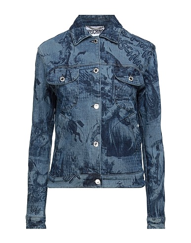 MOSCHINO Denim jacket Blue 98% Cotton, 2% Elastane