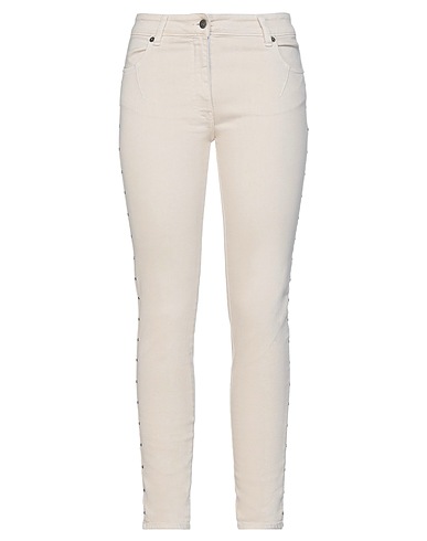8PM Pantaloni jeans Avorio 92% Cotone, 6% Elastomultiestere, 2% Elastan