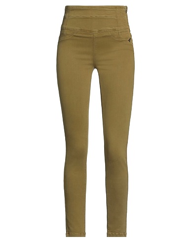 PATRIZIA PEPE Denim pants Military green 92% Cotton, 6% Polyester, 2% Elastane