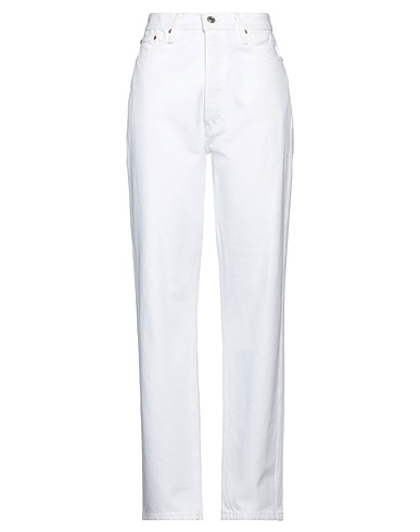 RE/DONE Denim trousers White 100% Cotton