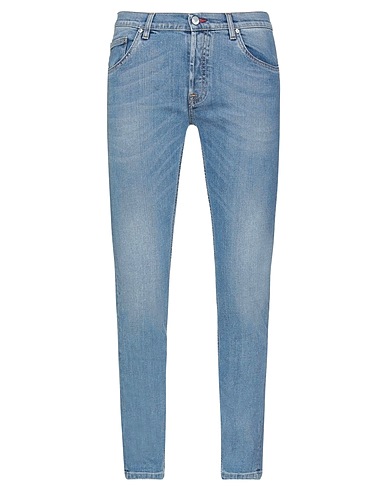 DANIELE ALESSANDRINI Pantaloni jeans Blu 98% Cotone, 2% Elastan