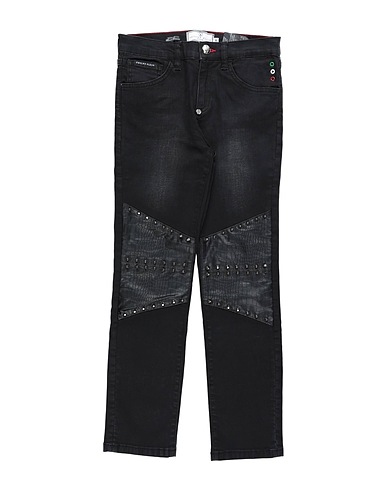 PHILIPP PLEIN Denim trousers Black 98% Cotton, 2% Elastane, Viscose, Polyurethane