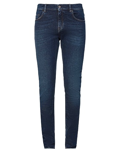 PENCE Denim trousers Blue 83% Cotton, 16% Viscose, 1% Elastane