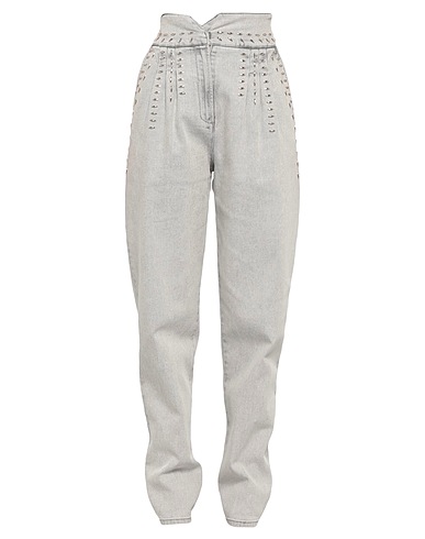 ALBERTA FERRETTI Denim pants Light grey 98% Cotton, 2% Elastane