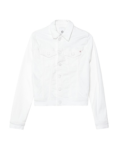 AG JEANS Denim jacket White 58% Cotton, 29% Viscose, 9% Polyester, 4% Elastane