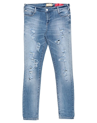 MET JEANS Denim trousers Blue 90% Cotton, 9% Polyester, 1% Elastane