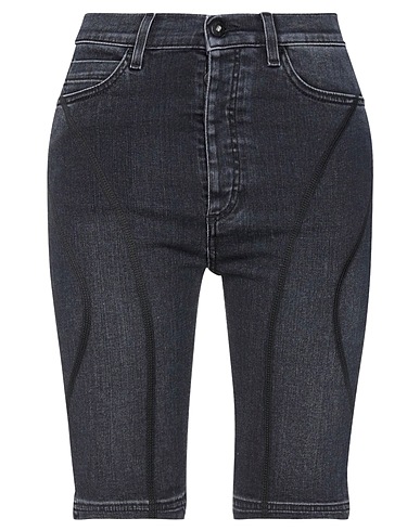 MARCELO BURLON Denim shorts 92% Cotton, 6% Elastomultiester, 2% Elastane, Polyester