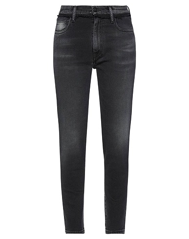 MARCELO BURLON Denim trousers Black 98% Cotton, 2% Elastane, Metal
