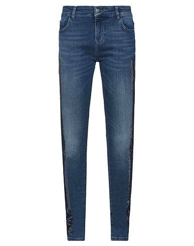 BLUMARINE Denim trousers Blue 83% Cotton, 15% Polyester, 2% Elastane