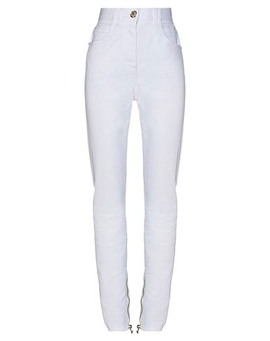 BALMAIN Denim trousers White 98% Cotton, 2% Elastane
